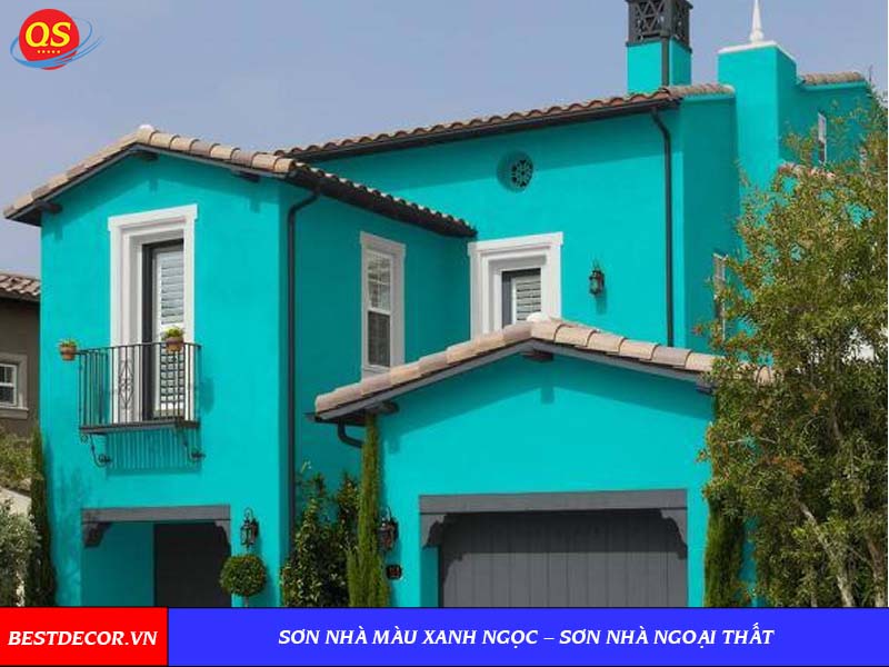 Sơn nhà màu xanh ngọc – sơn nhà ngoại thất