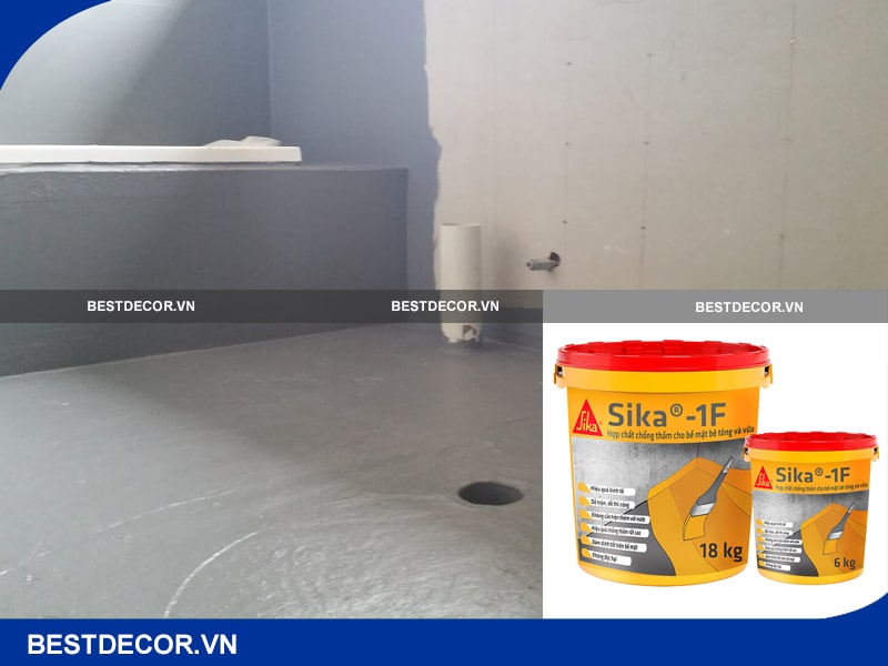 Chống thấm WC bằng vật liệu Sika