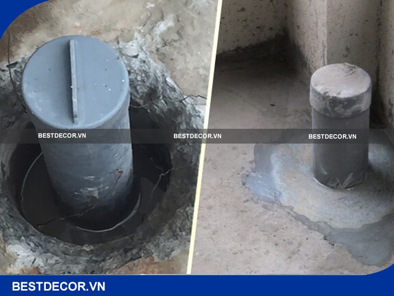 Bịt kín lỗ khoan bằng xi măng chống thấm