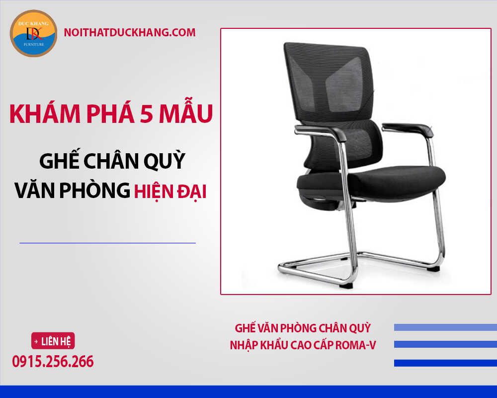 Ghế văn phòng chân quỳ nhập khẩu cao cấp Roma-V Ghế văn phòng chân quỳ nhập khẩu cao cấp Roma-V