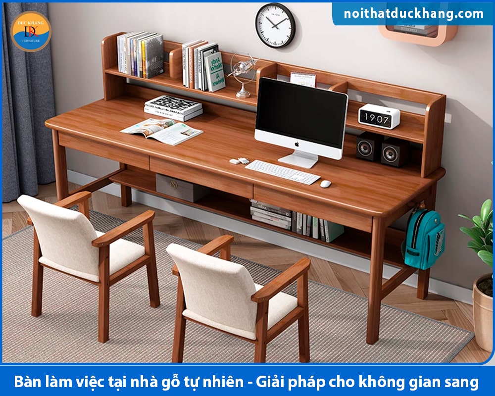 Bàn làm việc tại nhà gỗ tự nhiên - Giải pháp cho không gian sang Bàn làm việc tại nhà gỗ tự nhiên - Giải pháp cho không gian sang