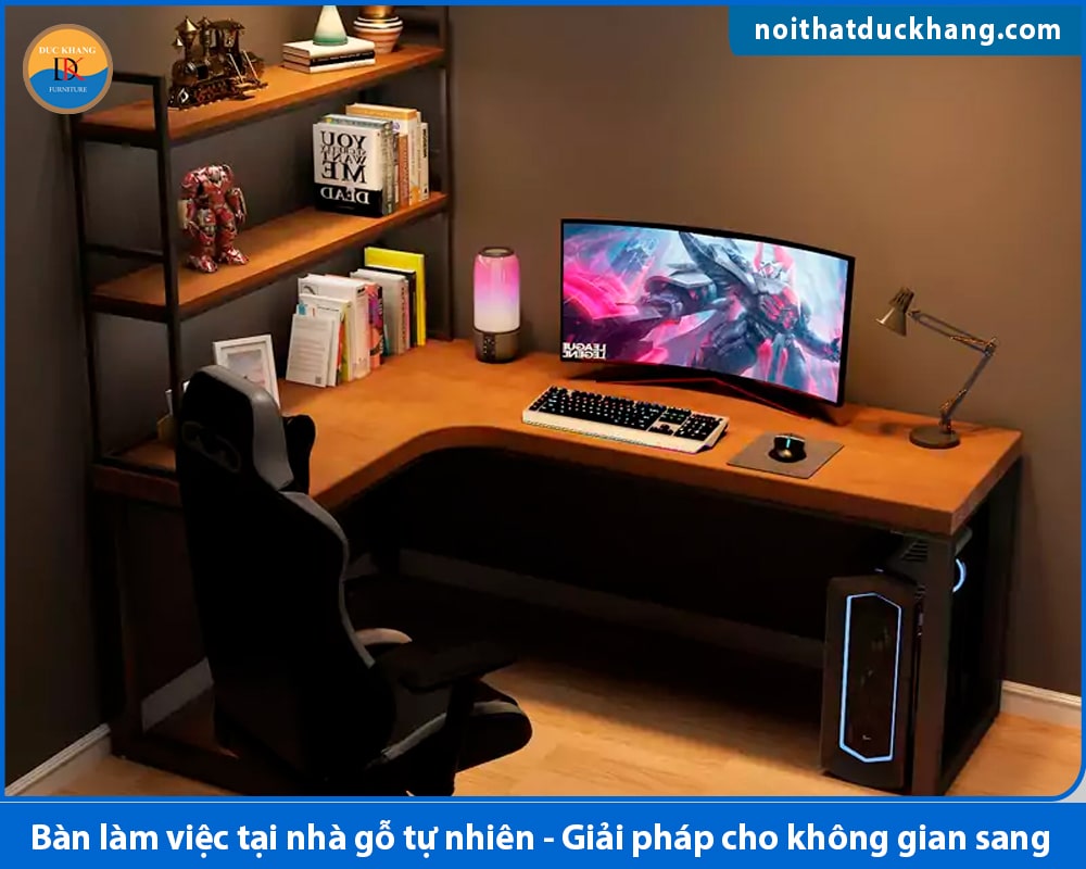 Bàn làm việc tại nhà gỗ tự nhiên - Giải pháp cho không gian sang Bàn làm việc tại nhà gỗ tự nhiên - Giải pháp cho không gian sang