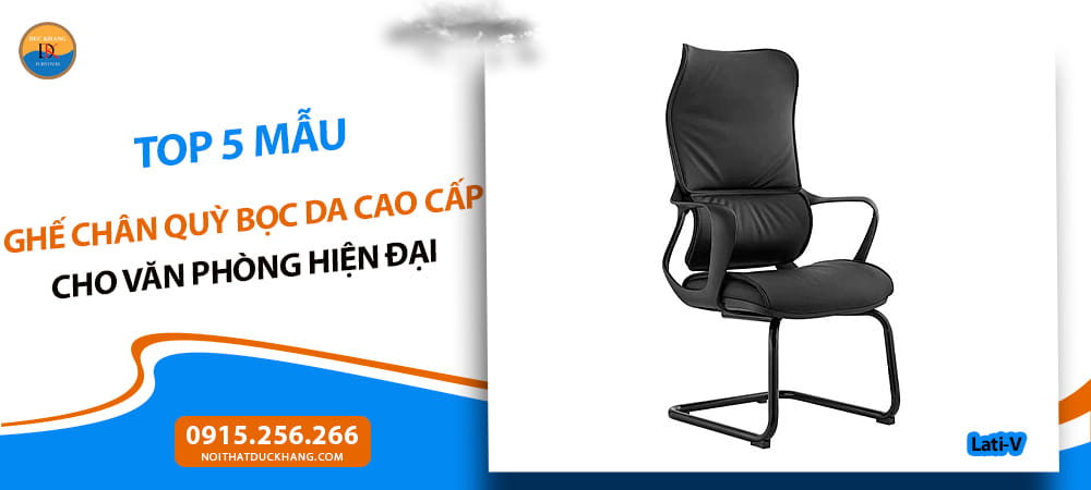 Ghế chân quỳ bọc da cao cấp chất liệu da PU hiện đại Lati-V