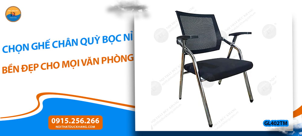 Ghế chân quỳ bọc nỉ cho phòng họp