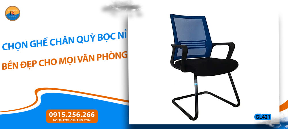 Ghế chân quỳ bọc nỉ cho khu vực làm việc nhân viên