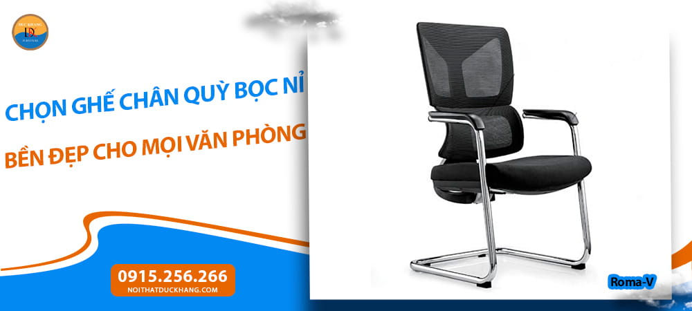 Ghế chân quỳ bọc nỉ cho phòng tiếp khách